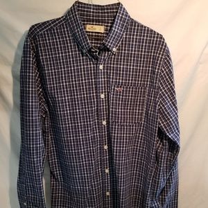 Hollister L Dress Shirt Plaid Button Up Down Shirt